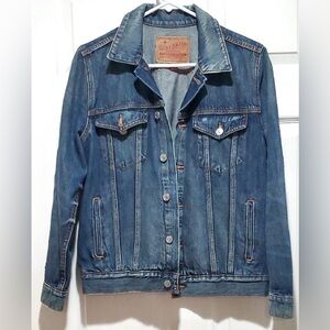 Lucky Brand Tomboy Trucker Blue Denim Jacket